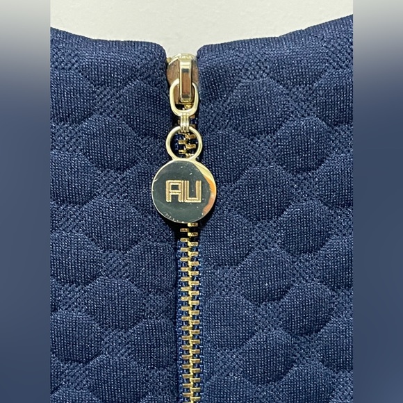 Amanda Uprichard Quilted Navy Sleeveless Mini Skater Style Dress - Picture 6 of 8